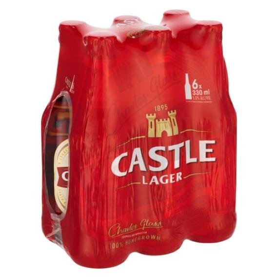 Castle Lager 6 X 330ml Bottles
